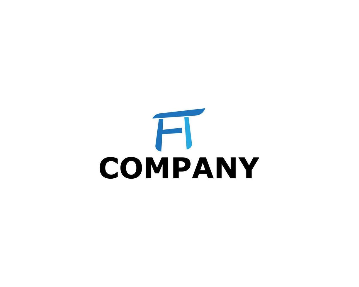Logo Letter Initial F and T For your Company Simple vector