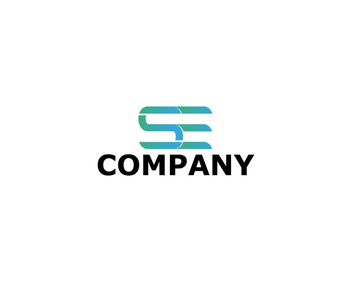 Logo Letter Initial S and E For your Company Simple vector