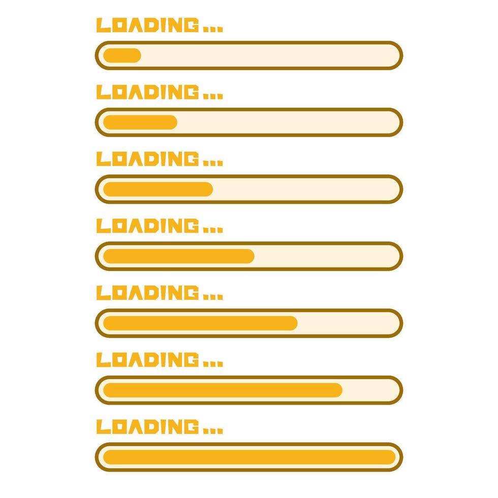 Cute Loading Bar Collection vector