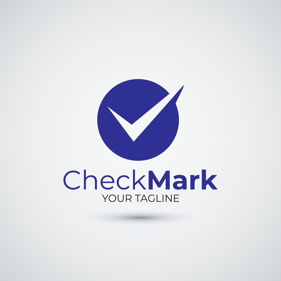 Modern monogram check mark logo design and illustration vector