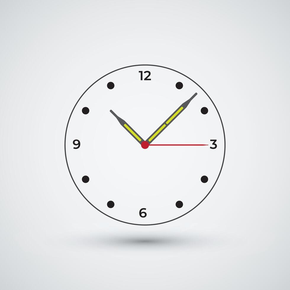 Wall Clock Simple Minimal Logo Design vector