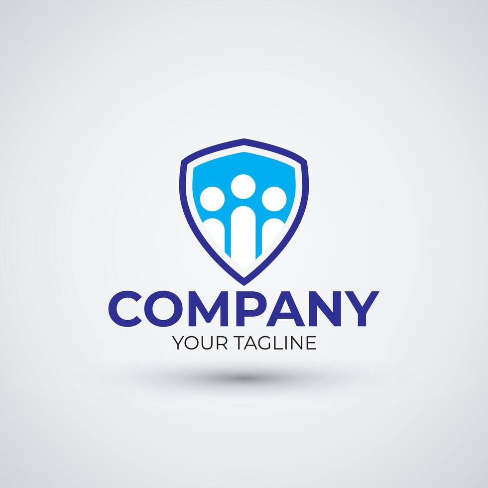 security and insurance logo design and illustration vector