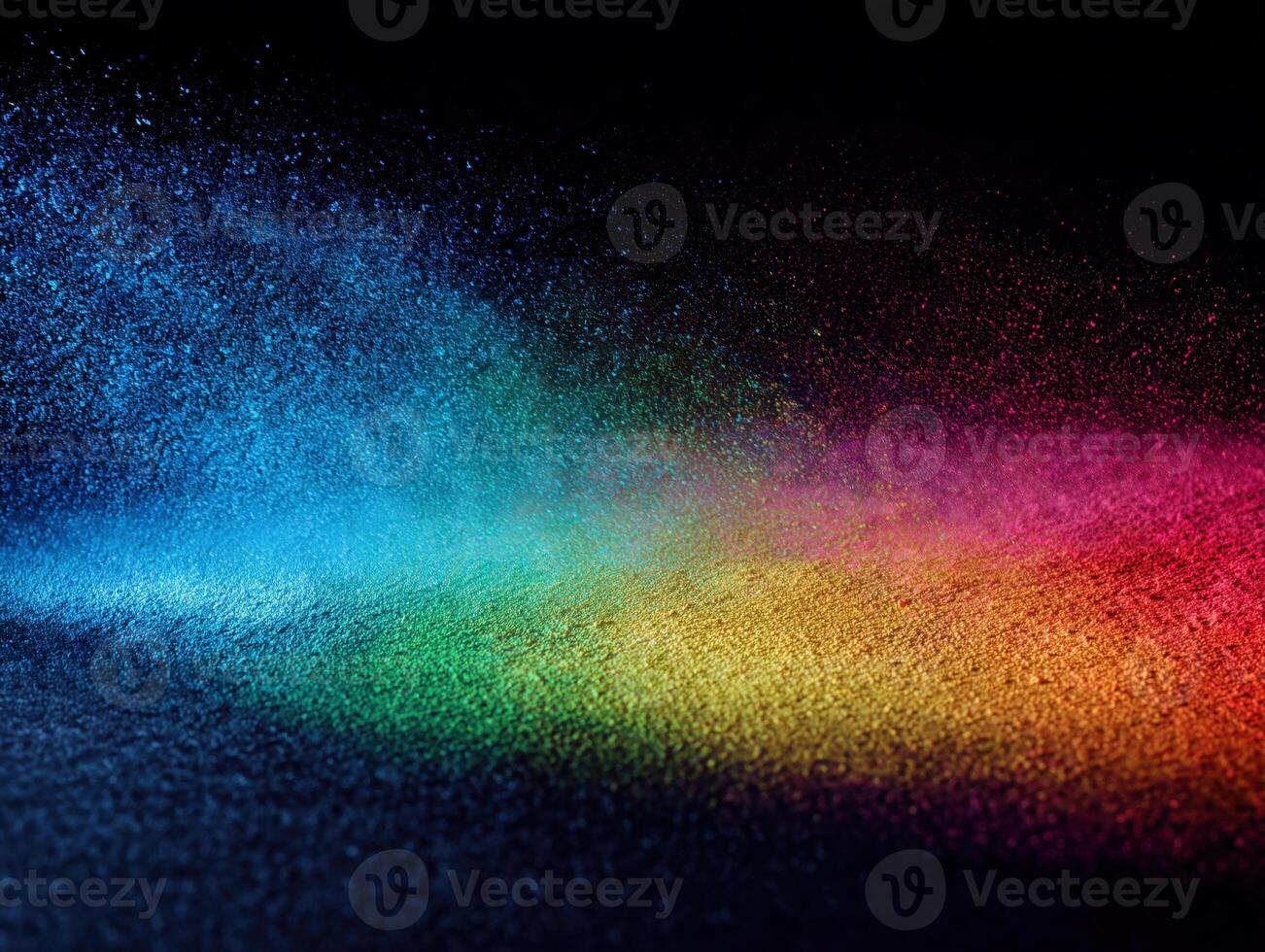 Colorful explosion of powdery dust is spread across the ground photo