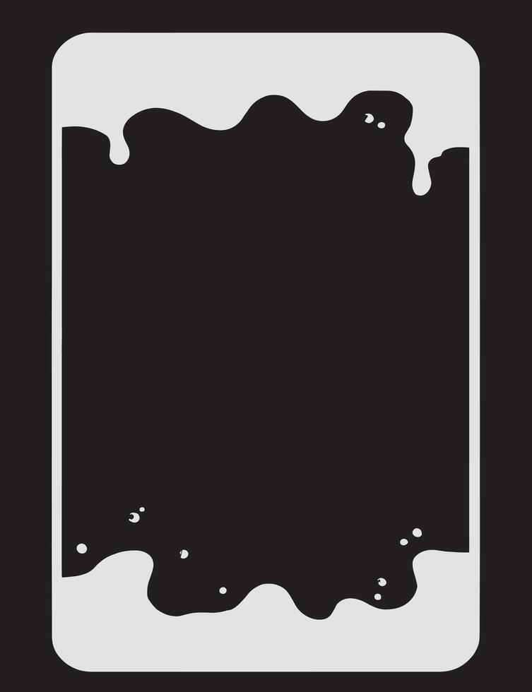 illustration of a frame dripping effect , phone frame , social media frame black and white background vector