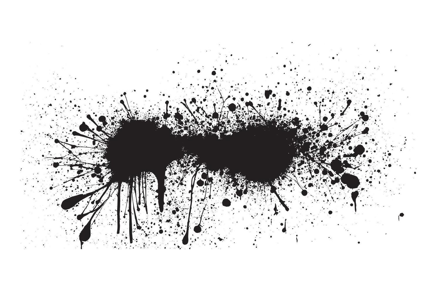 a black and white ink splatter on a white background vector