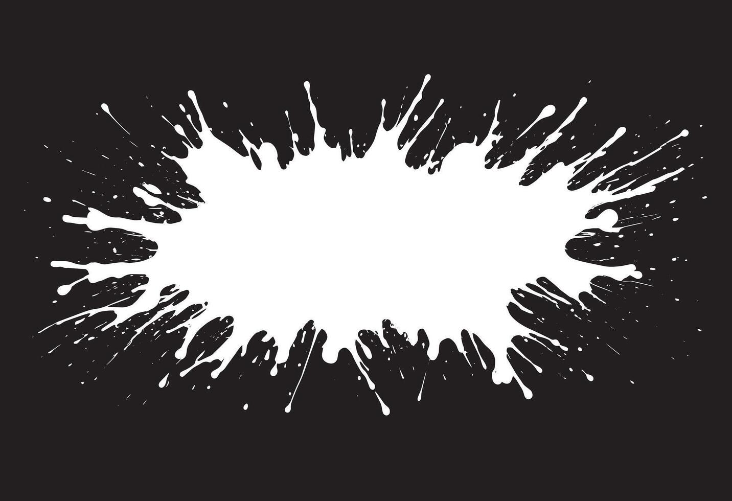 a white paint splatter on a black background vector