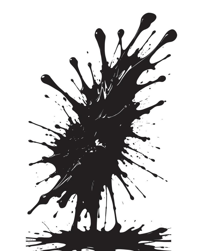 a black ink splash on a white background vector
