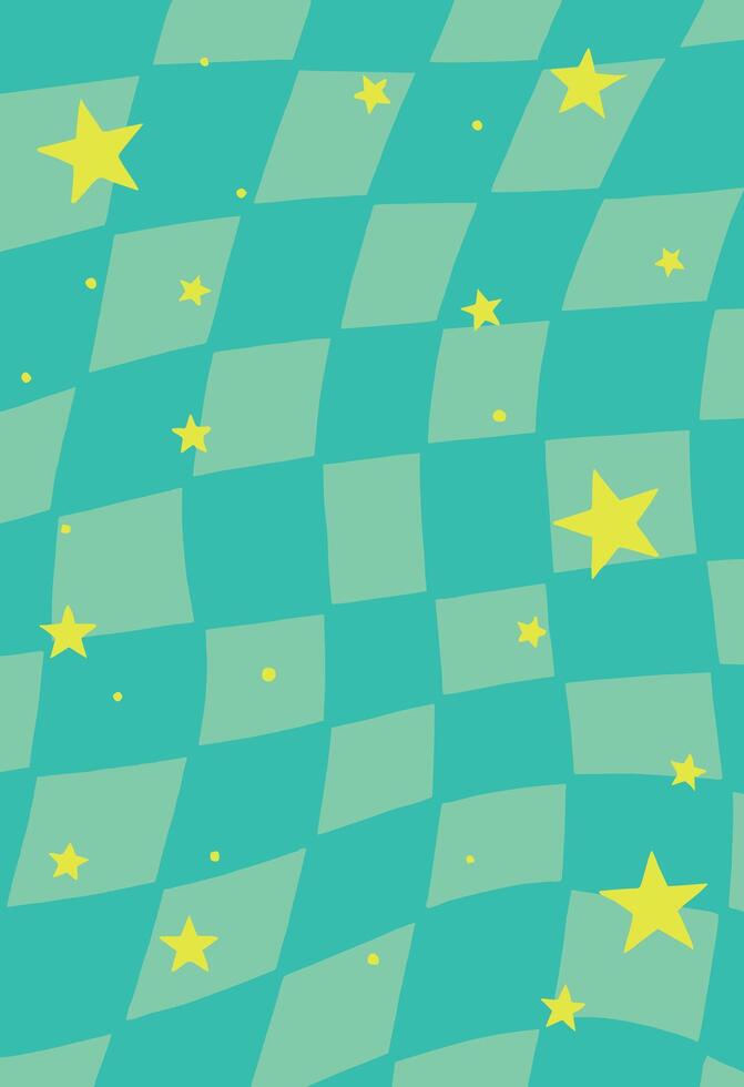 a background with stars and checkered squares vector
