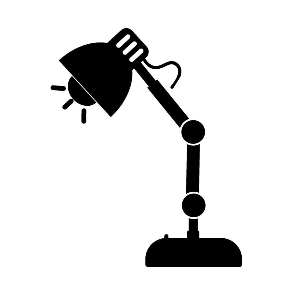 Desk lamp icon on white background. vector