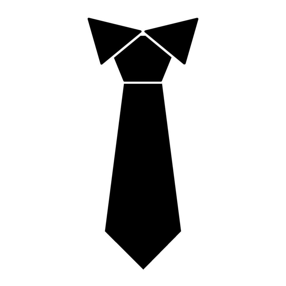 Necktie icon on white background. vector