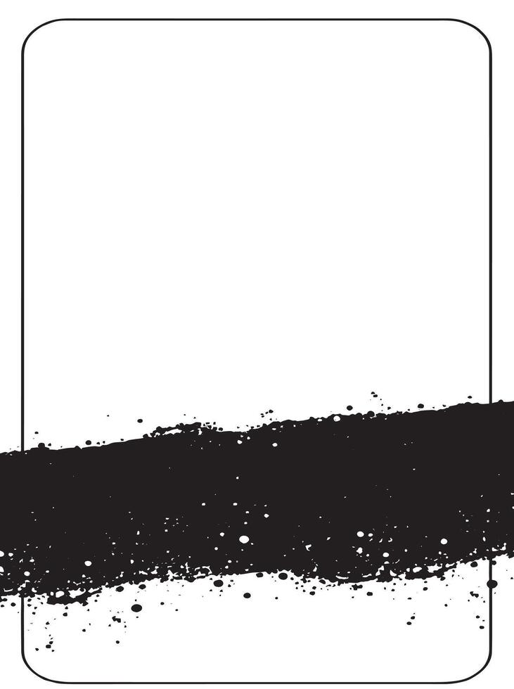 a black and white grunge paint splatter on a white background vector