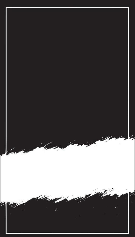black and white square frame with white paint on it vector