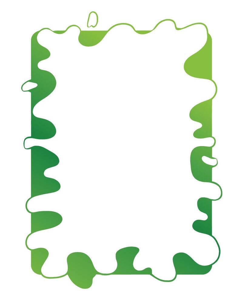a green frame with a splash of water vector