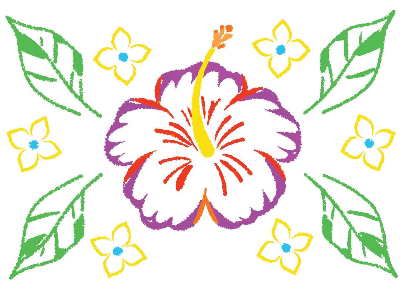 Colorful floral illustration with a beautiful array of spring and summer blossoms, perfect for design patterns and nature-inspired art vector