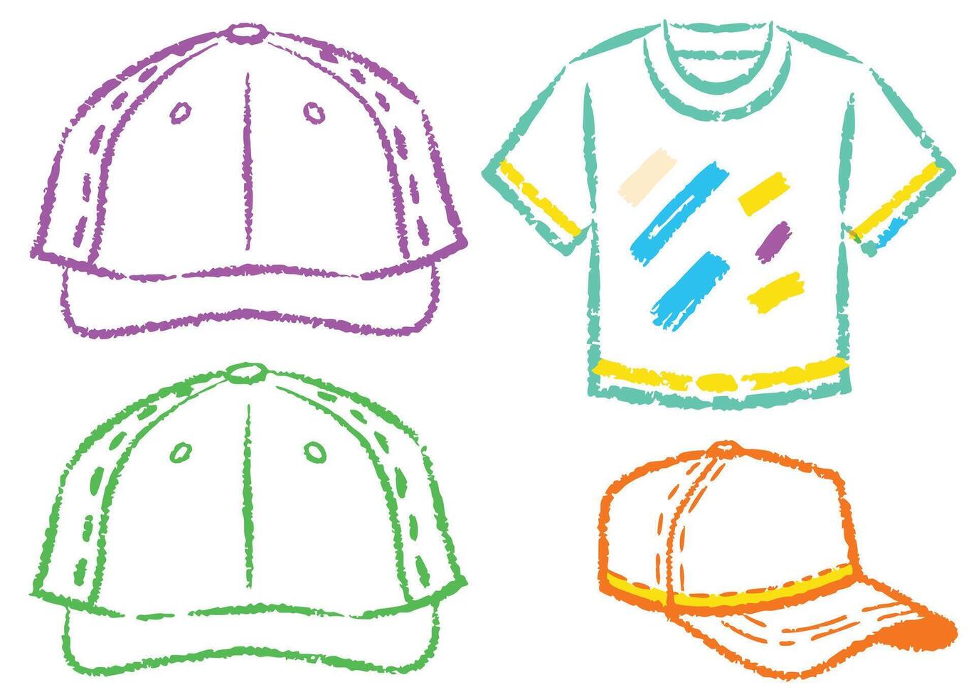 a baseball cap clothing template vector