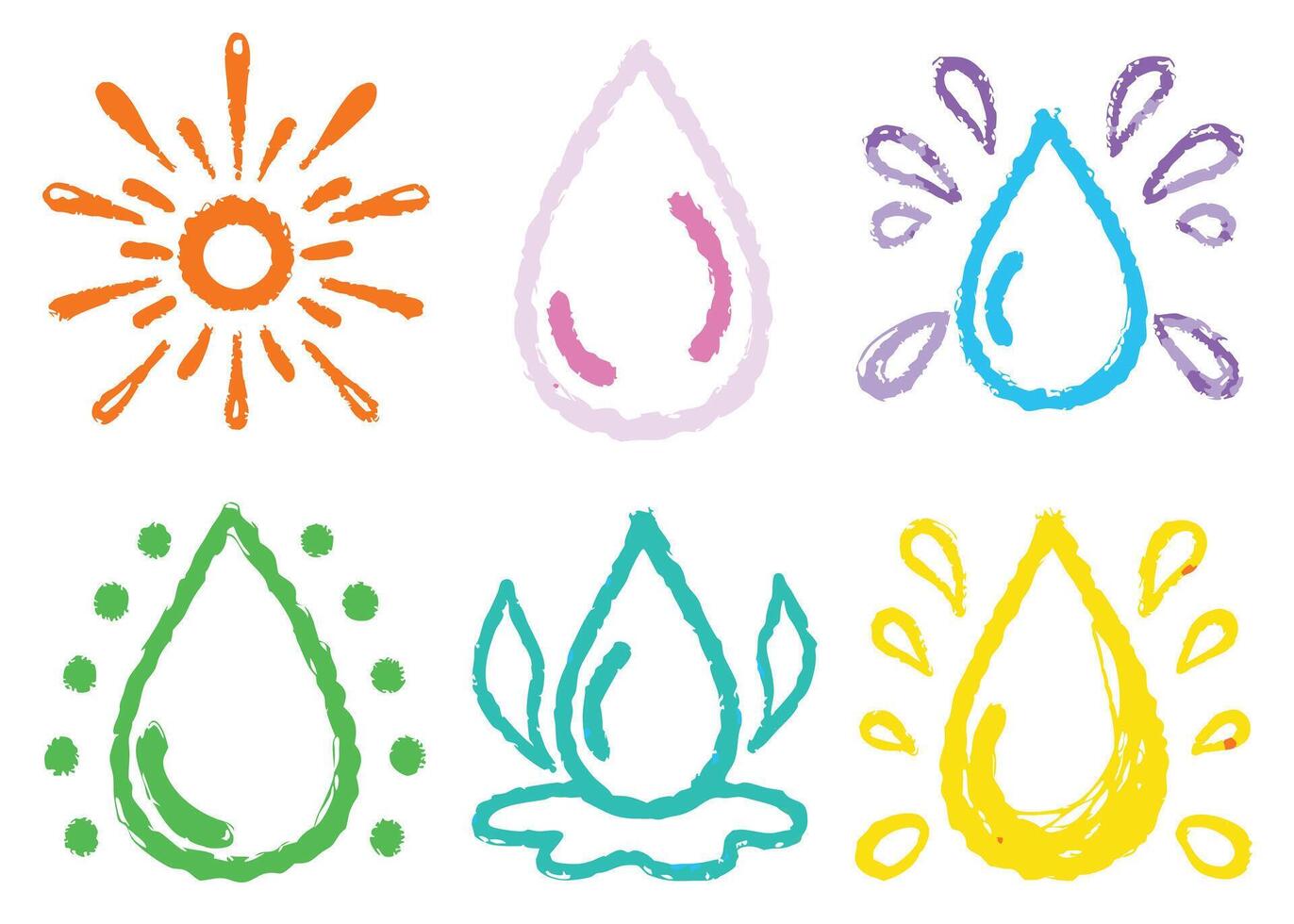 water drop icons for clean nature design and aqua liquid illustration vector
