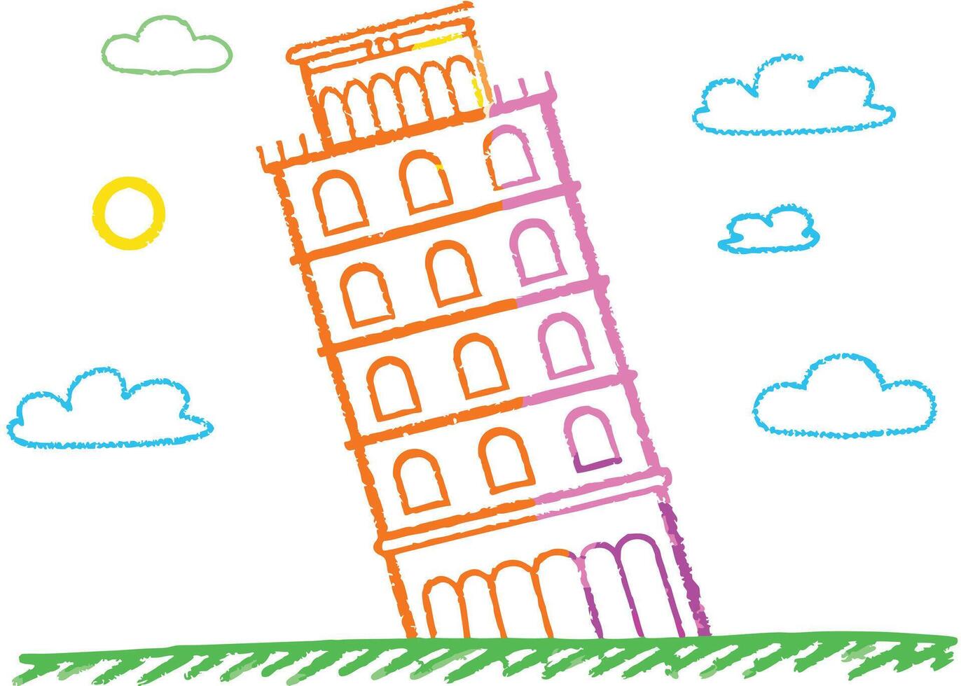 a fantasy castle in the sky, a whimsical building design for a dream city landscape under a summer sun vector