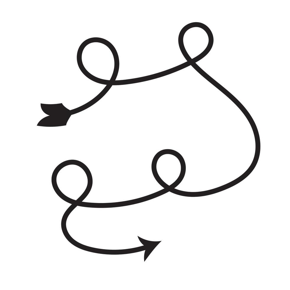 hand drawing arrow symbol vector