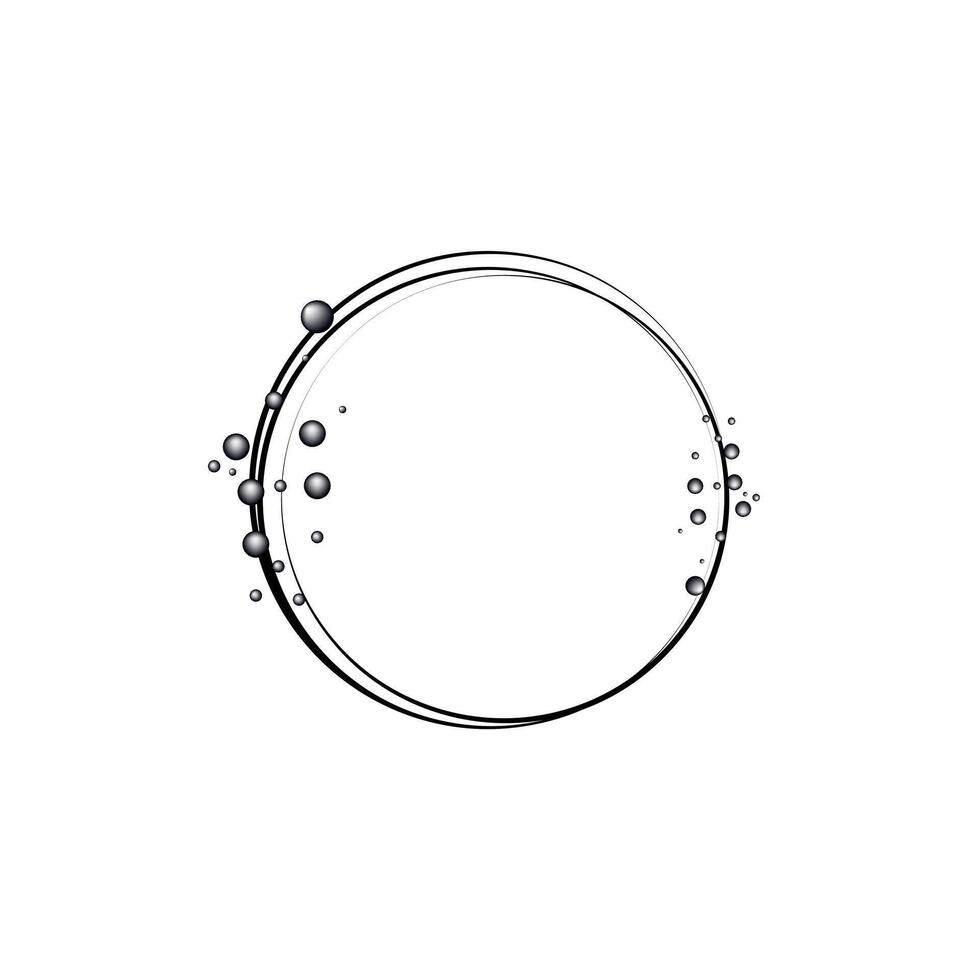 Circle shape drawn with a dots symbol vector