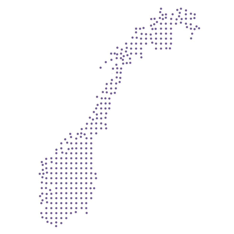 Norway map dotted pattern design purple circle vector