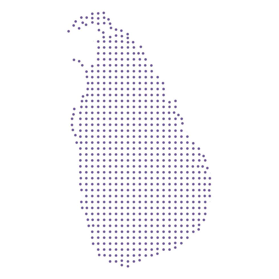 Sri Lanka map dotted pattern design purple circle vector
