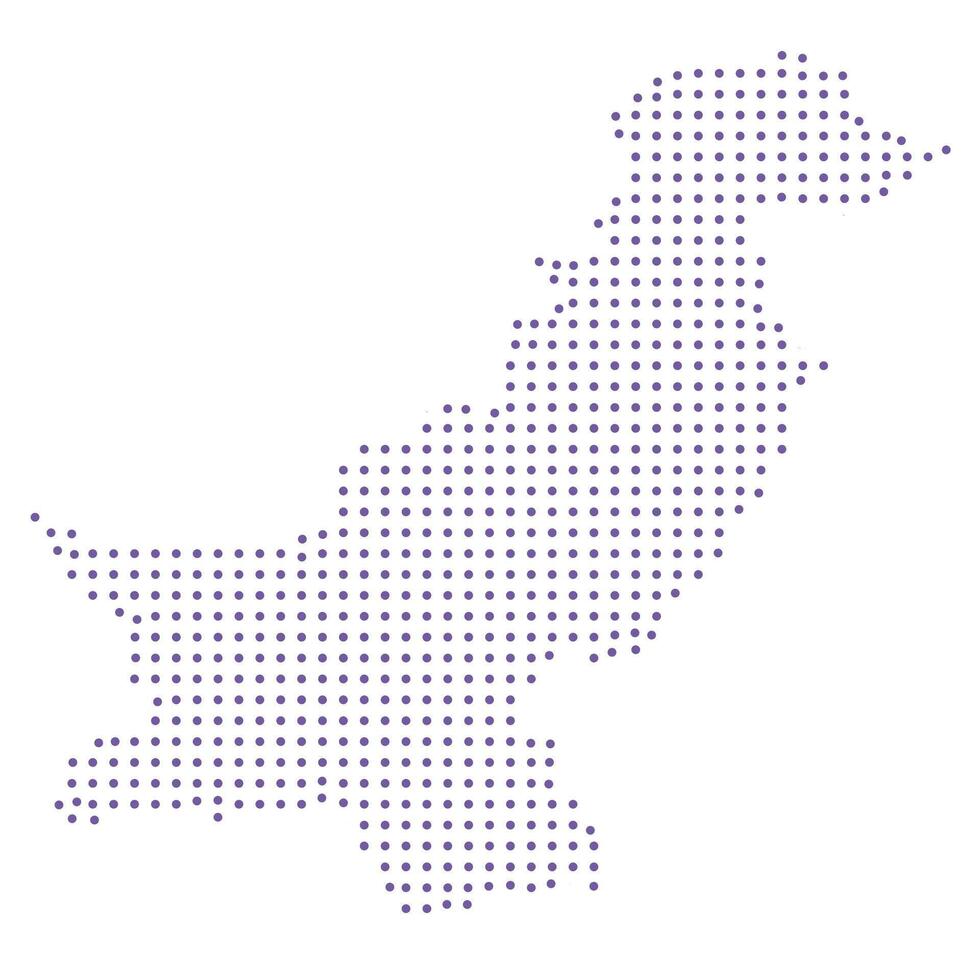 Pakistan map dotted pattern design purple circle vector