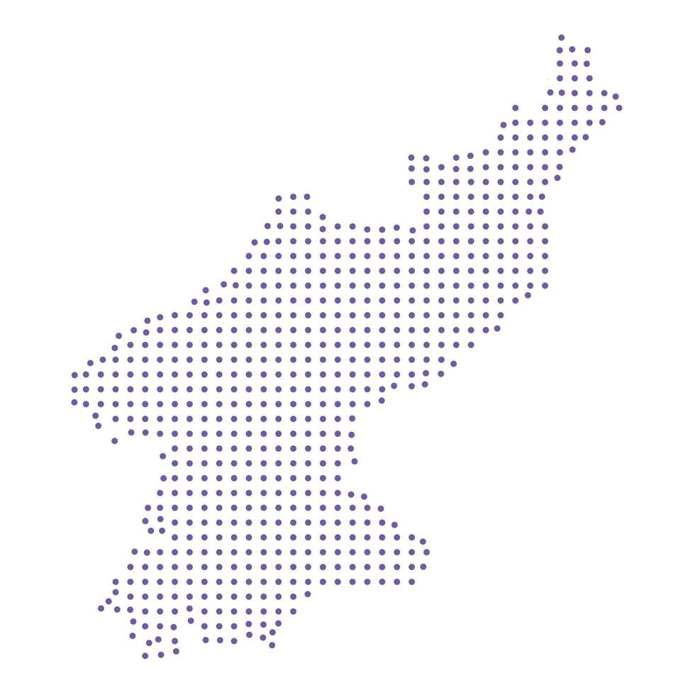 North Korea map dotted pattern design purple circle vector