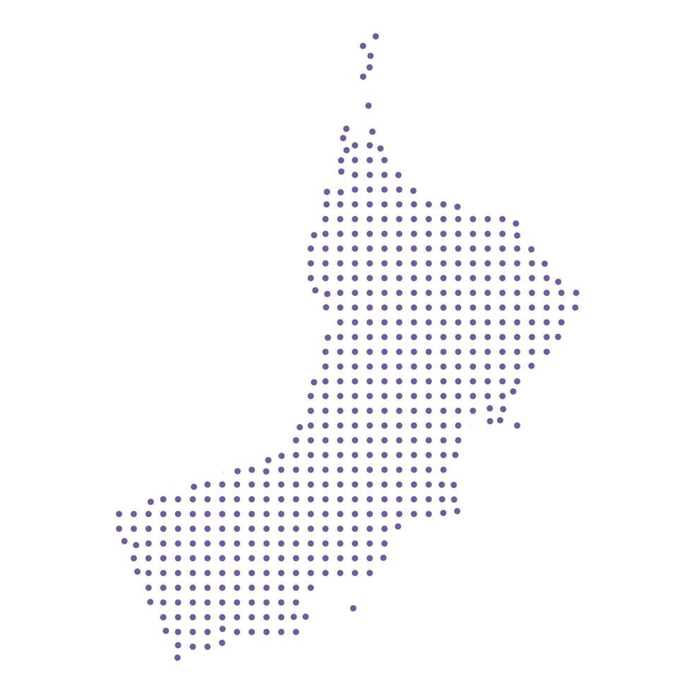 Oman map dotted pattern design purple circle vector