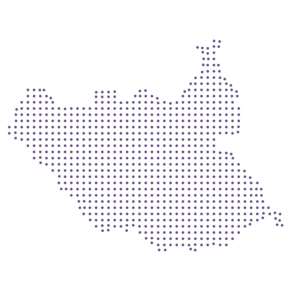 South Sudan map dotted pattern design purple circle vector