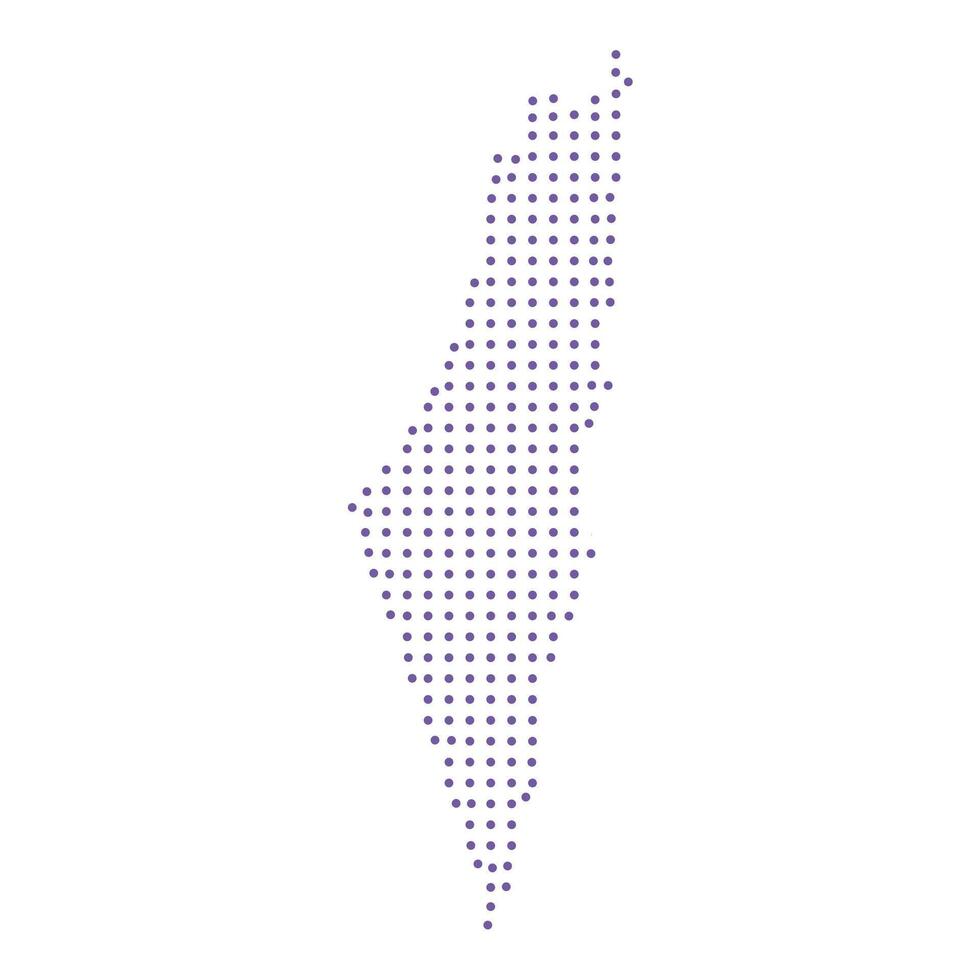 Palestine map dotted pattern design purple circle vector