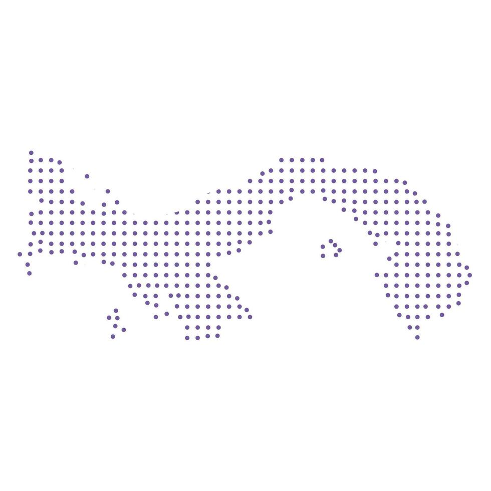 Panama map dotted pattern design purple circle vector