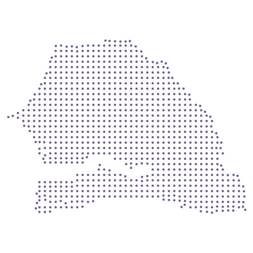 Senegal map dotted pattern design purple circle vector