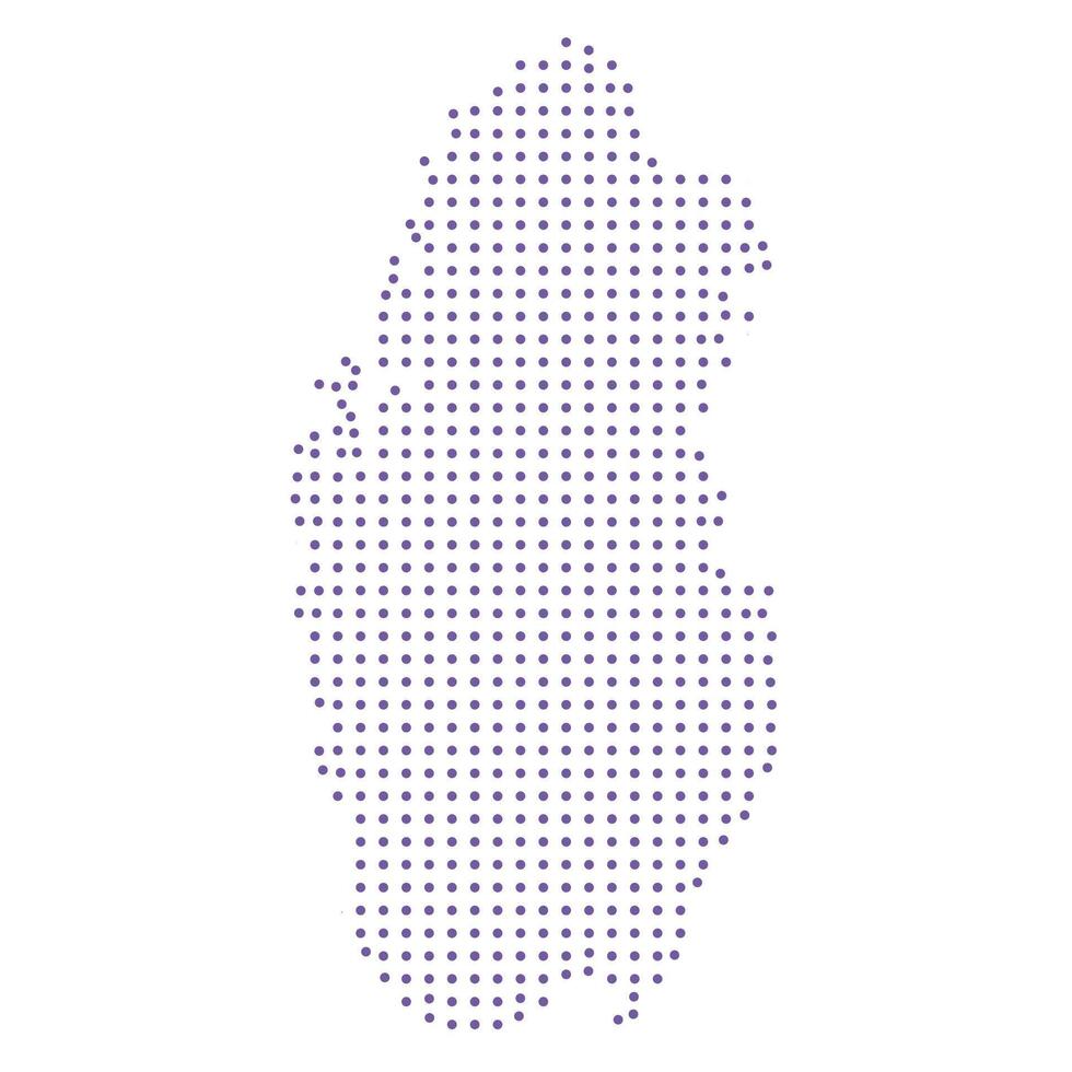 Qatar map dotted pattern design purple circle vector