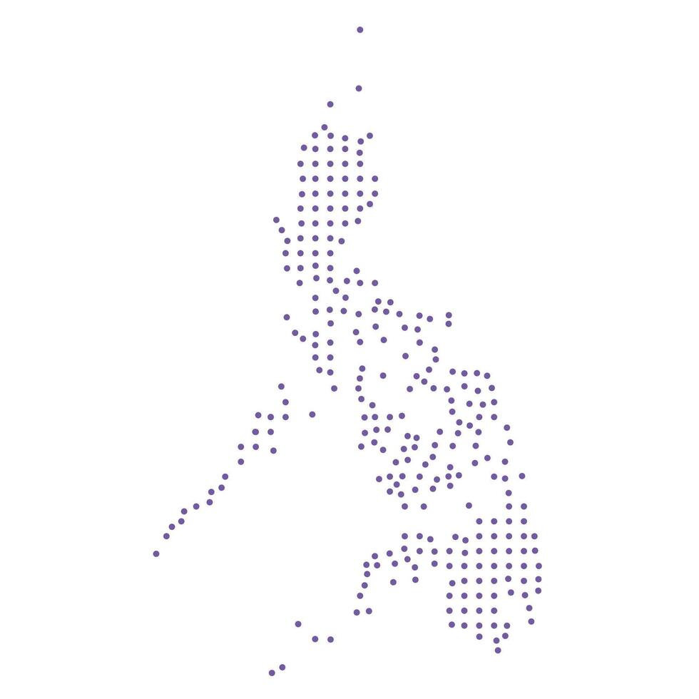 Philippines map dotted pattern design purple circle vector
