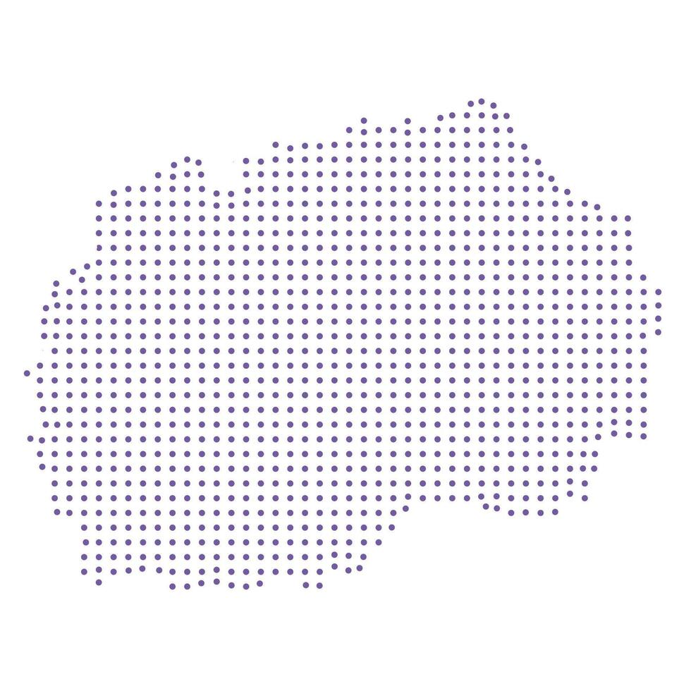 North Macedonia map dotted pattern design purple circle vector
