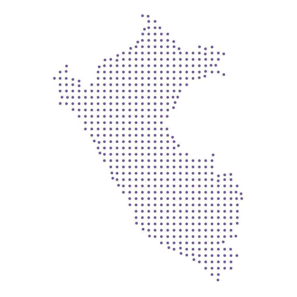 Peru map dotted pattern design purple circle vector