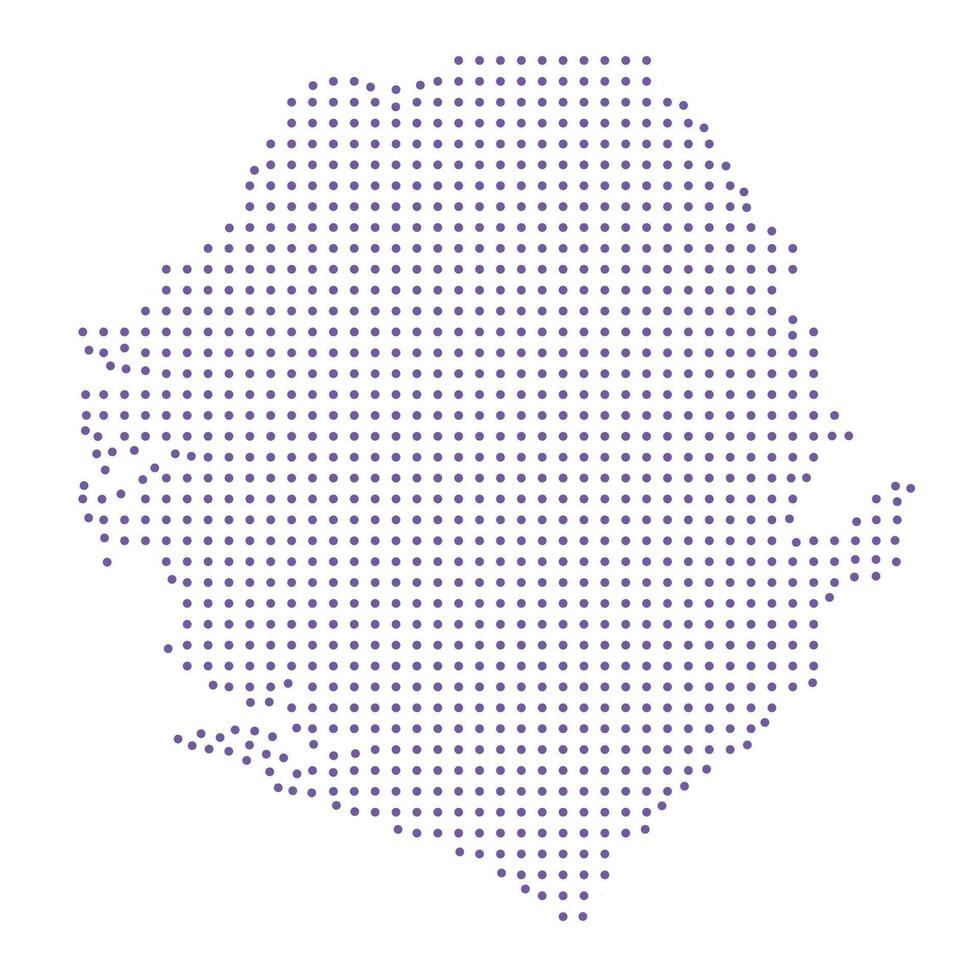Sierra Leone map dotted pattern design purple circle vector
