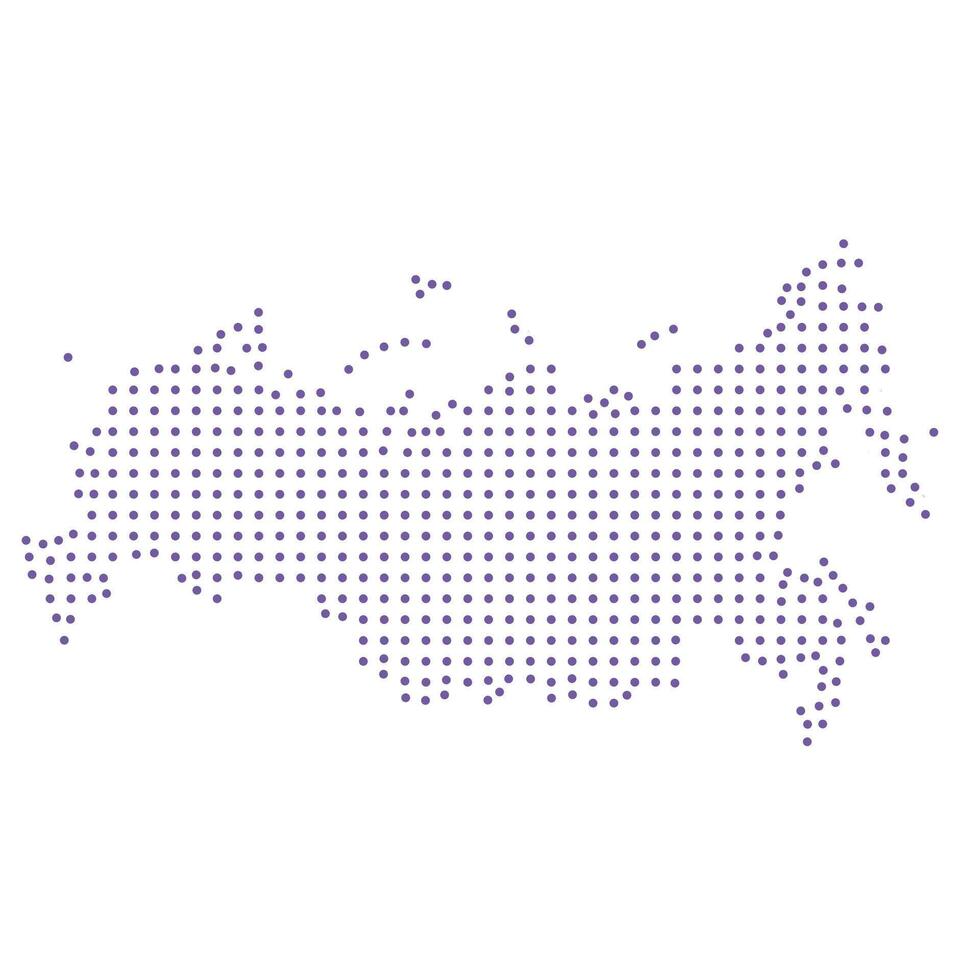 Russia map dotted pattern design purple circle vector