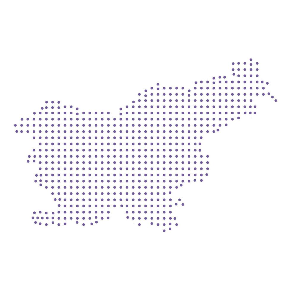 Slovenia map dotted pattern design purple circle vector