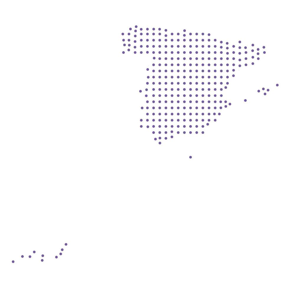 Spain map dotted pattern design purple circle vector
