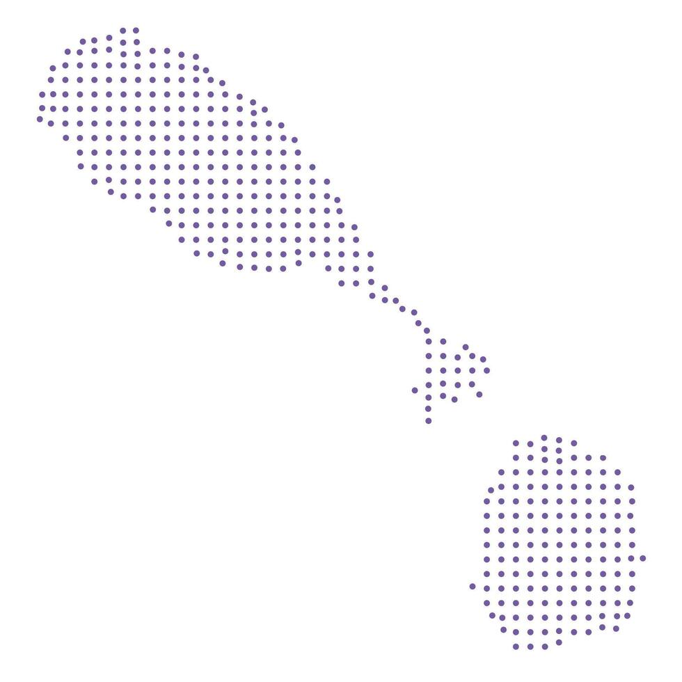 Saint Kitts and Nevis map dotted pattern design purple circle vector