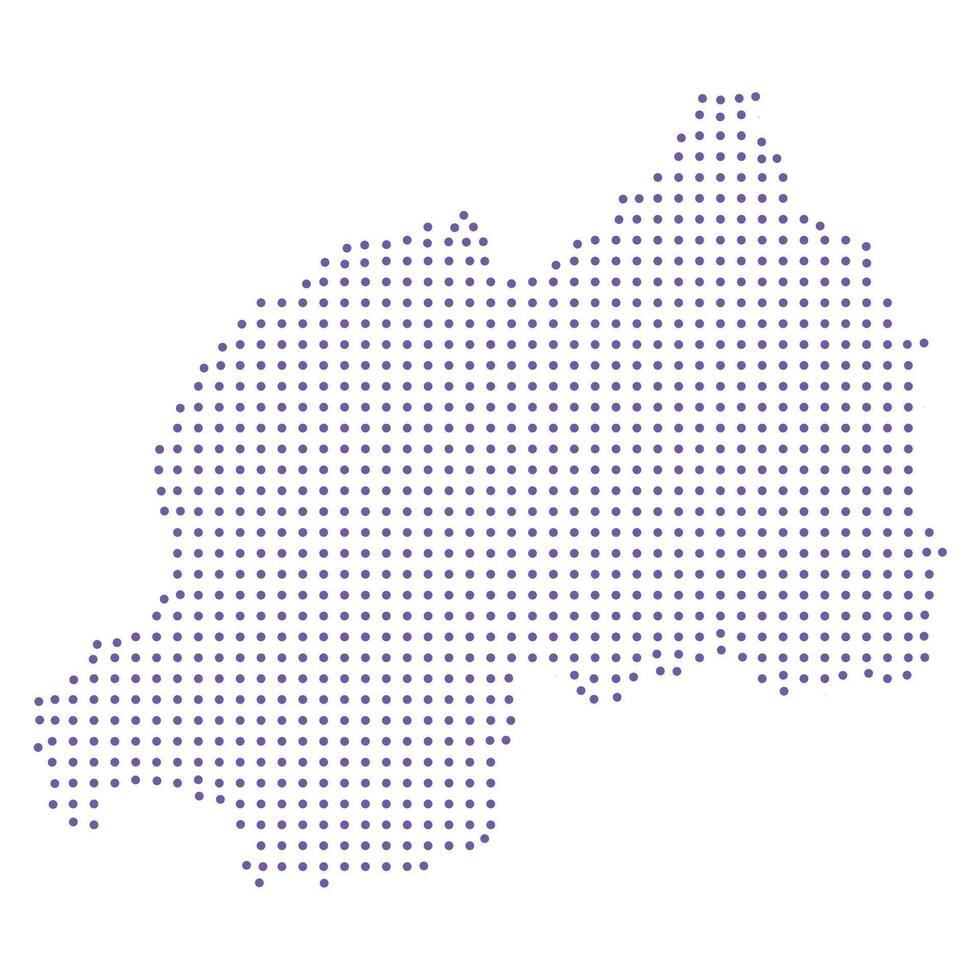 Rwanda map dotted pattern design purple circle vector