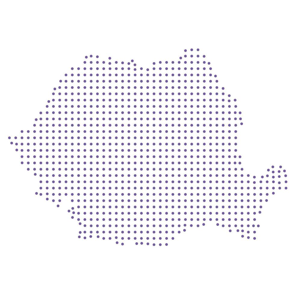 Romania map dotted pattern design purple circle vector