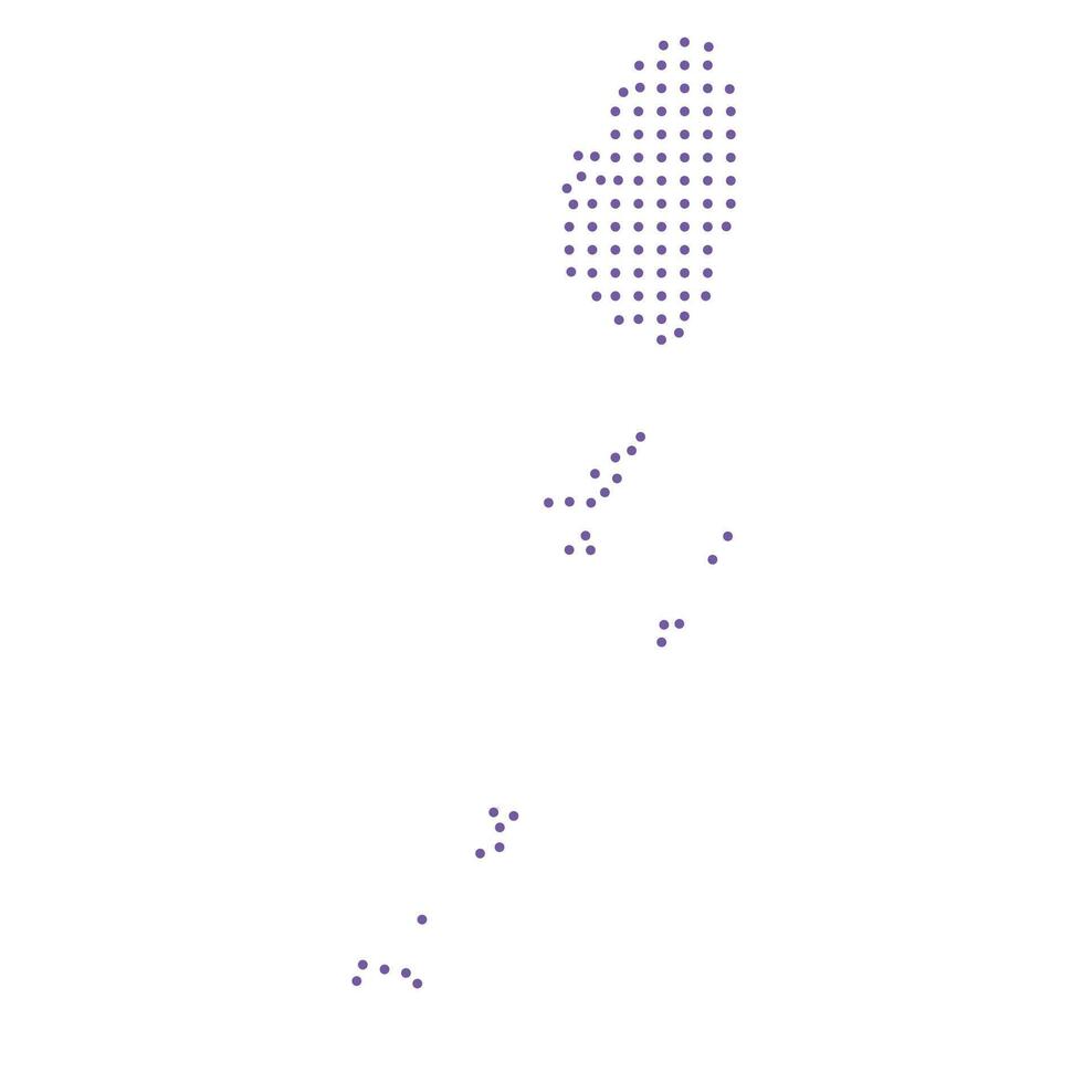 Saint vincent map dotted pattern design purple circle vector
