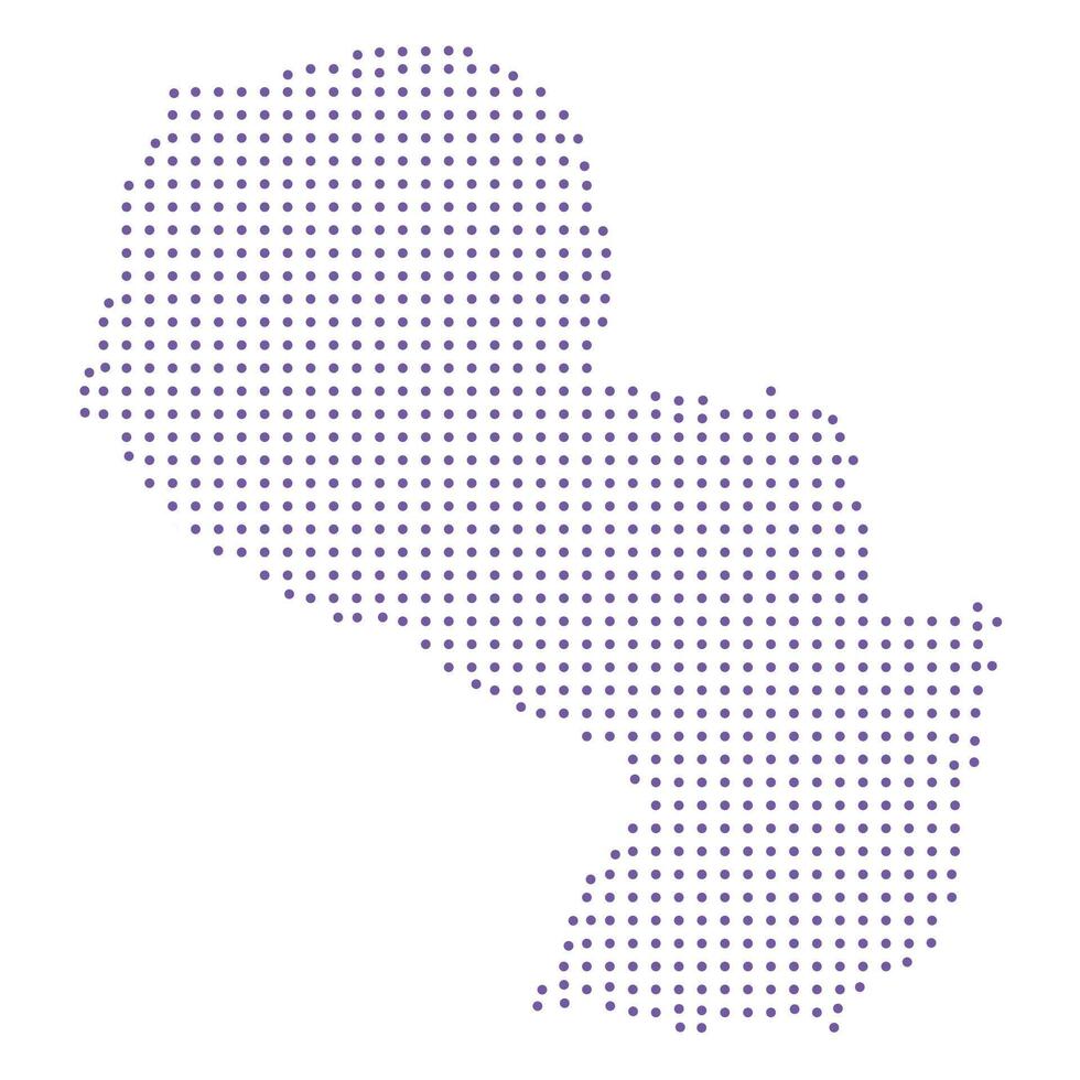 Paraguay map dotted pattern design purple circle vector