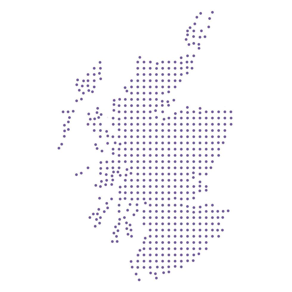 Scotland map dotted pattern design purple circle vector