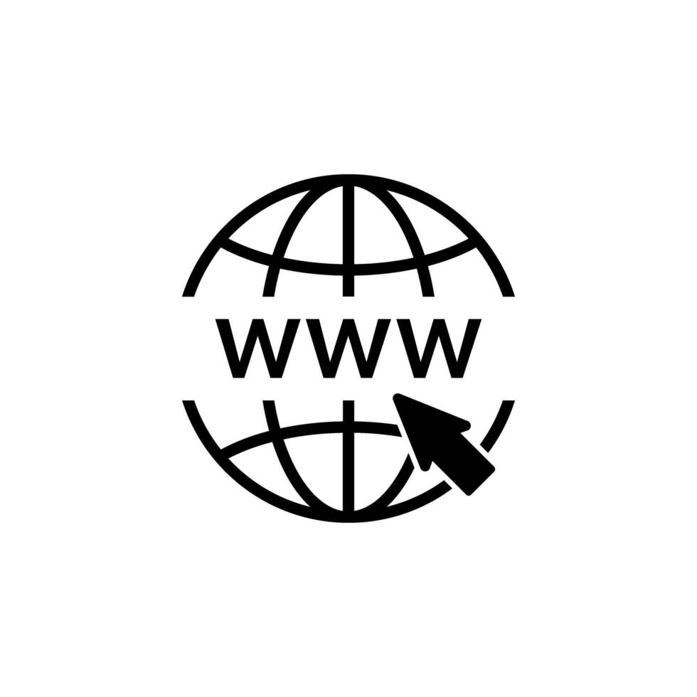 Website icon. Go to the website. Flat icon for apps and websites. vector