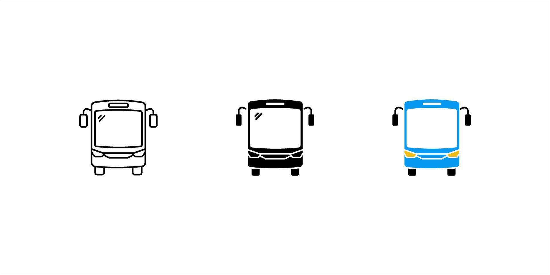 Bus icons set. bus sign and symbol vector