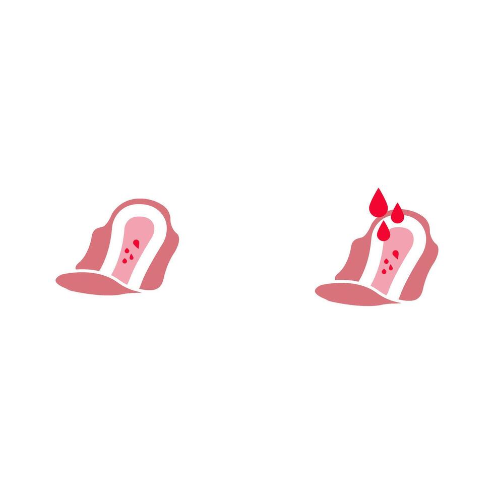 Sanitary napkin icon set, Sanitary napkin icon. vector