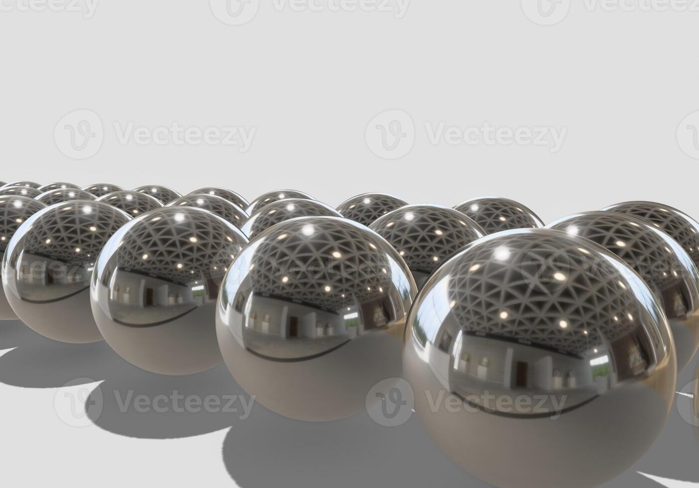 arrangement of group of silver balls photo